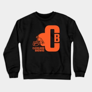 CB Cleveland Browns 1 Crewneck Sweatshirt